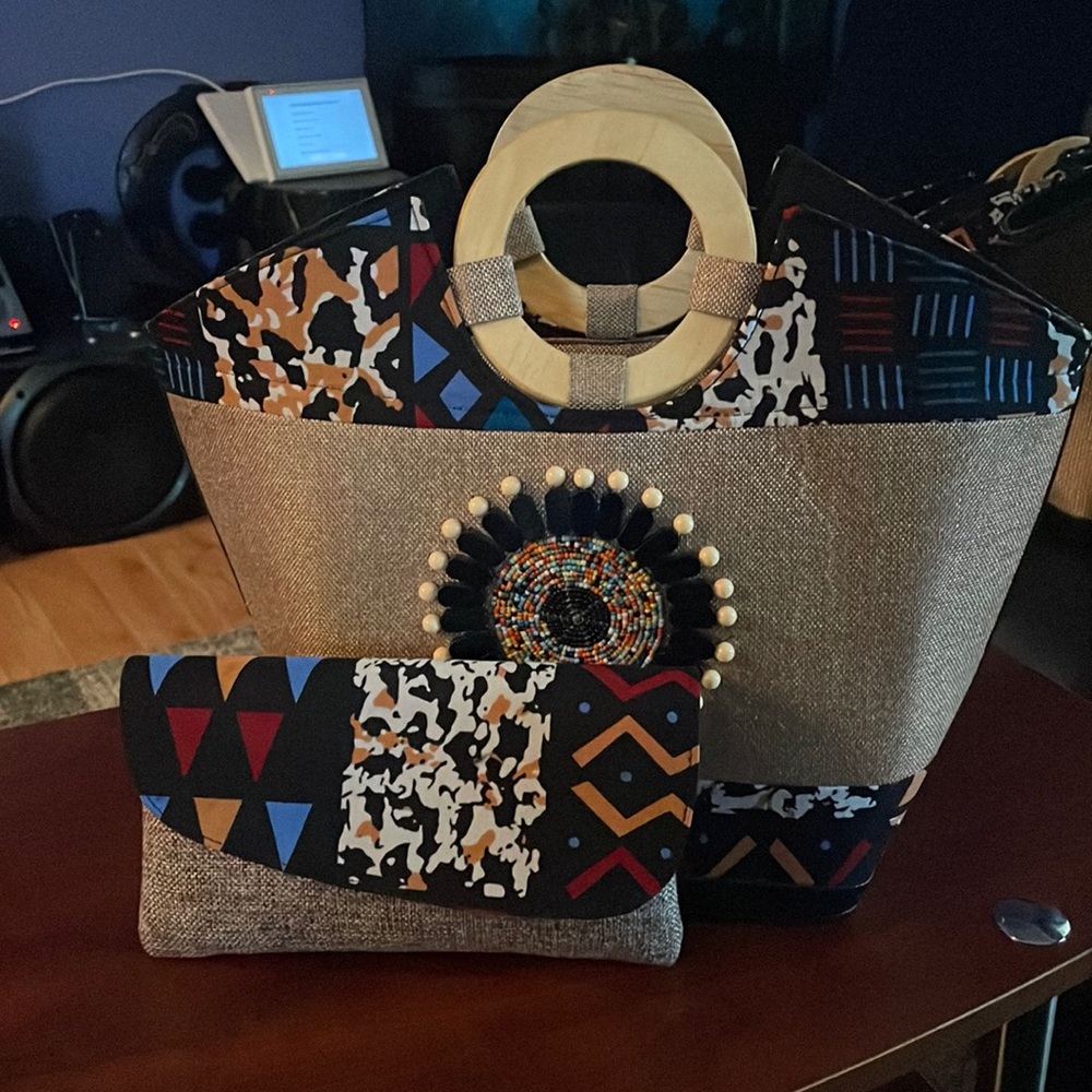 Kitenge Bag and Purse Combo